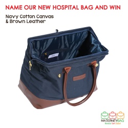 NAVY AND BROWN LEATHER HOSPITAL BAG COMPEITION
