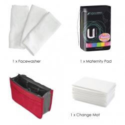 Maternity Pad Face washer change mat and handy bag